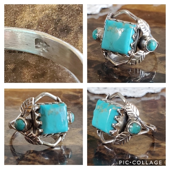 Genuine Arizona Blue Mojave Turquoise Ring 8 - Picture 5 of 6